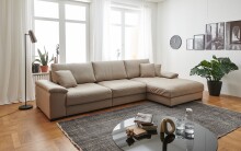 Polsterecke >Anselm< in beigebraun, Vega - 323x90x177cm (BxHxT)