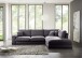Polsterecke >Anselm< in grau, Cord Hydra - 333x90x223cm (BxHxT)
