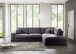 Polsterecke >Anselm< in grau, Cord Lincoln - 323x90x177cm (BxHxT)