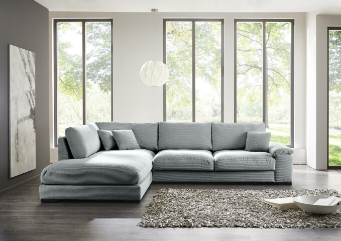 Polsterecke >Anselm< in mint, Cord Lincoln - 333x90x223cm (BxHxT)