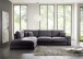 Polsterecke >Anselm< in grau, Cord Lincoln - 323x90x177cm (BxHxT)
