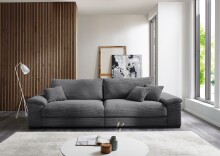 Big-Sofa >Anselm< in grau, Cord Hydra -...