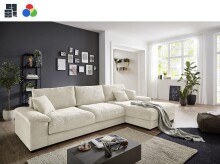 Polsterecke >Anselm< in 5 Farben, Ottomane LINKS...