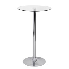 Stehtisch >SPM3.054< in Silber / Klarglas - 105x60 (HxD)