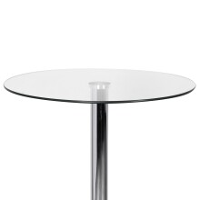 Stehtisch >SPM3.054< in Silber / Klarglas - 105x60 (HxD)