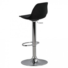 Barhocker >KORSIKA< in Schwarz / verchromt - 40x104x40cm (BxHxT)