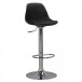 Barhocker >KORSIKA< in Schwarz / verchromt - 40x104x40cm (BxHxT)