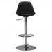 Barhocker >KORSIKA< in Schwarz / verchromt - 40x104x40cm (BxHxT)