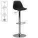 Barhocker >KORSIKA< in Schwarz / verchromt - 40x104x40cm (BxHxT)
