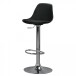 Barhocker >KORSIKA< in Schwarz / verchromt - 40x104x40cm (BxHxT)
