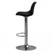 Barhocker >KORSIKA< in Schwarz / verchromt - 40x104x40cm (BxHxT)