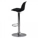 Barhocker >KORSIKA< in Schwarz / verchromt - 40x104x40cm (BxHxT)