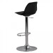 Barhocker >KORSIKA< in Schwarz / verchromt - 40x104x40cm (BxHxT)