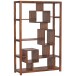 Bücherregal >WL1.207< in Braun Sheesham, Massivholz - 115x180x40cm (BxHxT)