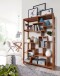Bücherregal >WL1.207< in Braun Sheesham, Massivholz - 115x180x40cm (BxHxT)