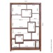 Bücherregal >WL1.207< in Braun Sheesham, Massivholz - 115x180x40cm (BxHxT)