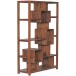 Bücherregal >WL1.207< in Braun Sheesham, Massivholz - 115x180x40cm (BxHxT)
