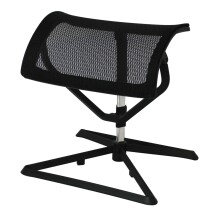 Fußhocker >OTTOMANN< in Schwarz, Stoff - 43x46x33cm (BxHxT)