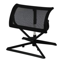 Fußhocker >OTTOMANN< in Schwarz, Stoff - 43x46x33cm (BxHxT)