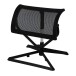 Fußhocker >OTTOMANN< in Schwarz, Stoff - 43x46x33cm (BxHxT)