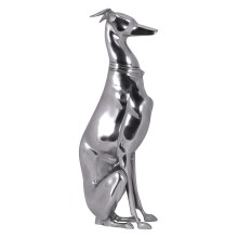Dekofigur >WL1.251< "Dog" in Silber, Aluminium - 18x70x25cm (BxHxT)