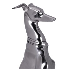 Dekofigur >WL1.251< "Dog" in Silber, Aluminium - 18x70x25cm (BxHxT)