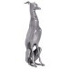 Dekofigur >WL1.251< "Dog" in Silber, Aluminium - 18x70x25cm (BxHxT)