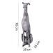 Dekofigur >WL1.251< "Dog" in Silber, Aluminium - 18x70x25cm (BxHxT)