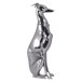 Dekofigur >WL1.251< "Dog" in Silber, Aluminium - 18x70x25cm (BxHxT)