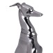 Dekofigur >WL1.251< "Dog" in Silber, Aluminium - 18x70x25cm (BxHxT)
