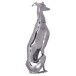 Dekofigur >WL1.251< "Dog" in Silber, Aluminium - 18x70x25cm (BxHxT)