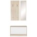 Kompaktgarderobe >SALERNO< in sonoma Eiche Dekor / weiss - 80x180x27cm (BxHxT)