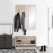 Kompaktgarderobe >SALERNO< in sonoma Eiche Dekor / weiss - 80x180x27cm (BxHxT)