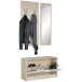 Kompaktgarderobe >SALERNO< in sonoma Eiche Dekor / weiss - 80x180x27cm (BxHxT)