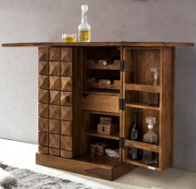 Barschrank >WL1.735< in Sheesham - 64x91x50 (BxHxT)