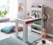 Kinderschreibtisch >WL6.388< mit Regal, in Weiß - 90x110x50cm (BxHxT)