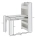 Kinderschreibtisch >WL6.388< mit Regal, in Weiß - 90x110x50cm (BxHxT)