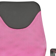 Bürostuhl >TERNI< in Rosa, Stoff - 60x101x60cm (BxHxT)