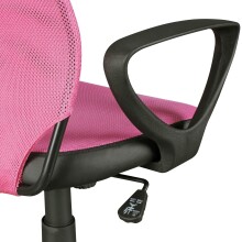 Bürostuhl >TERNI< in Rosa, Stoff - 60x101x60cm (BxHxT)