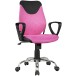 Bürostuhl >TERNI< in Rosa, Stoff - 60x101x60cm (BxHxT)