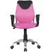 Bürostuhl >TERNI< in Rosa, Stoff - 60x101x60cm (BxHxT)