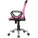 Bürostuhl >TERNI< in Rosa, Stoff - 60x101x60cm (BxHxT)