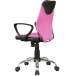 Bürostuhl >TERNI< in Rosa, Stoff - 60x101x60cm (BxHxT)