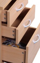 Rollcontainer >OTTAWA< in Buche Dekor - 40x60x45cm (BxHxT)