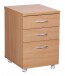 Rollcontainer >OTTAWA< in Buche Dekor - 40x60x45cm (BxHxT)