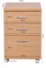 Rollcontainer >OTTAWA< in Buche Dekor - 40x60x45cm (BxHxT)