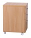 Rollcontainer >OTTAWA< in Buche Dekor - 40x60x45cm (BxHxT)