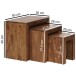 Satztisch >MUMBAI< in Braun, Massivholz - 30x45x50cm (BxHxT)