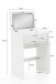 Schminktisch >WL5.730< in Weiß - 40x60x81x60cm (LxBxHxT)