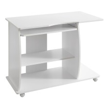 Schreibtisch >GRASSE< in Weiß - 90x71x50cm (BxHxT)